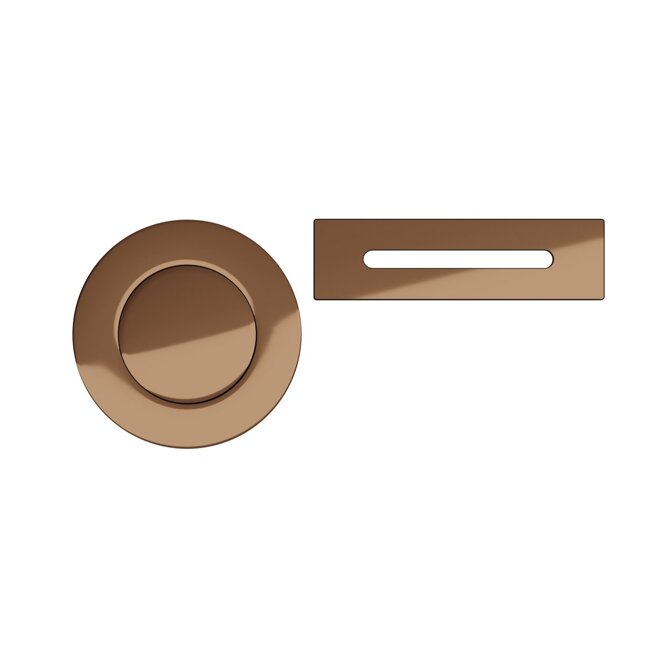 Copper / Rose gold bathtub set - click clack plug with bezel